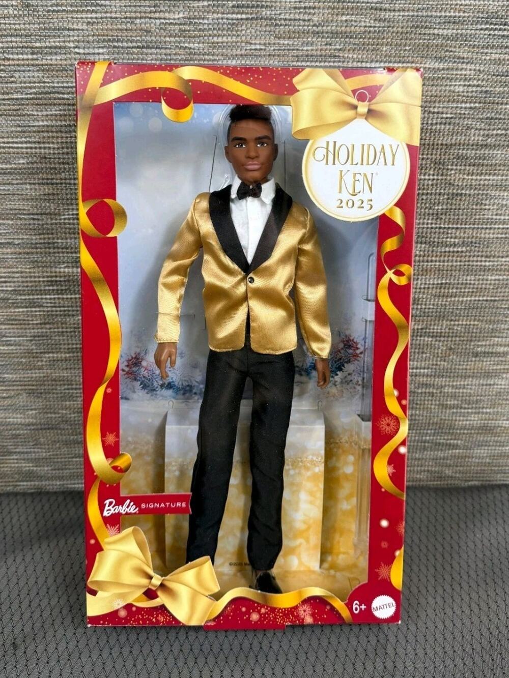 Barbie Signature 2025 Holiday Dark Brown Hair Ken Collectible Fashion Doll NEW